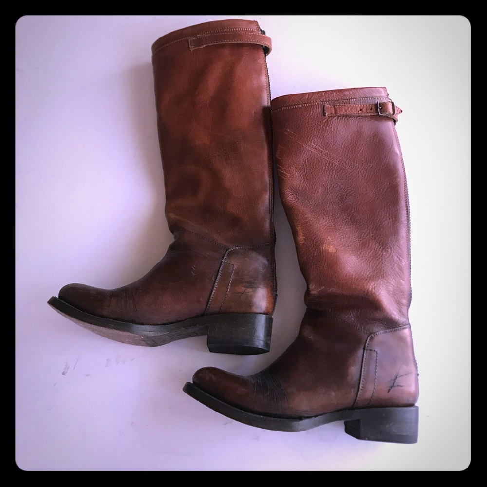 Ash Womens Distressed Leather Riding Boot 36.5